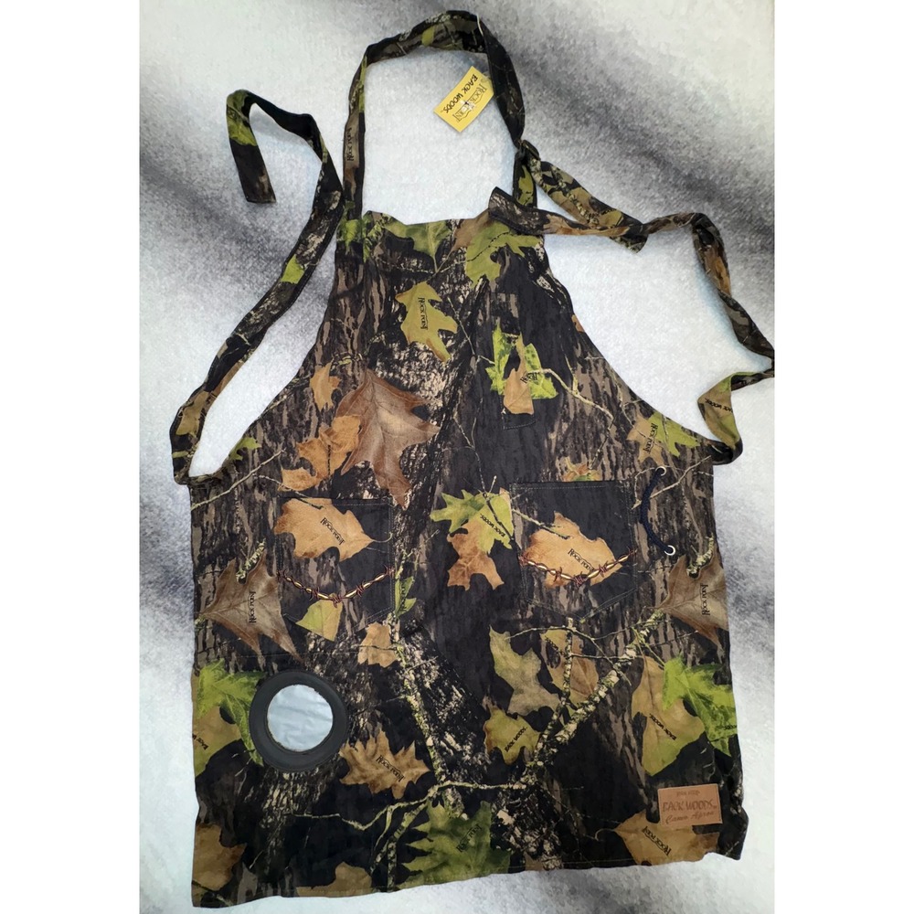 (A10) Rock Point Back‎ Woods Camo Apron BBQ Grill Beverage Holder NWT Camouflage